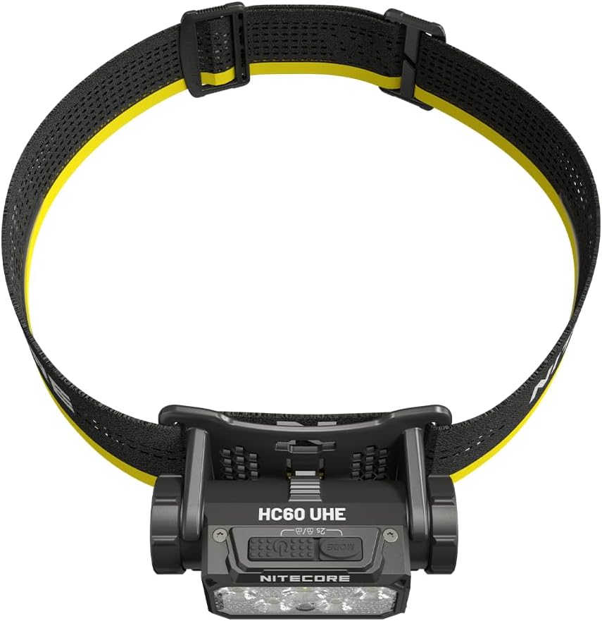 Nitecore HC65 UHE 2000 Lumen Heavy Duty Metal Headlamp, USB-C Rechargeable with White, Red, and Reading Lights Sticker for Camping, Hiking, Hunting, and Industrial Works